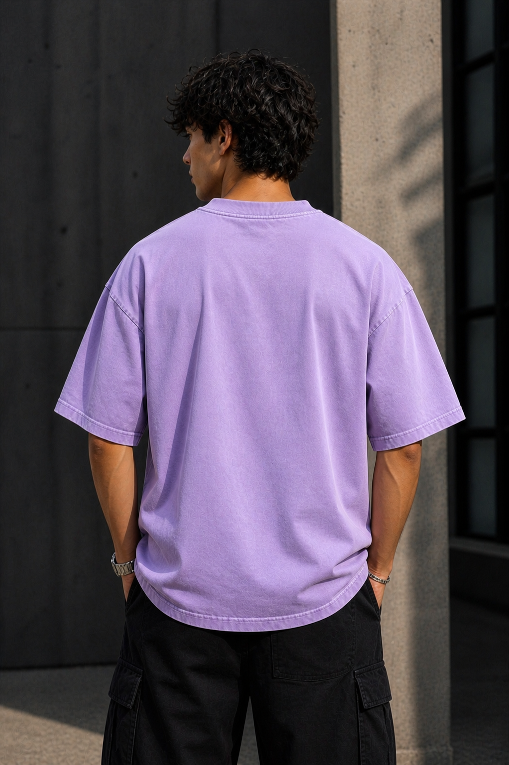 Oversized Bio Washed Tee - Lavender