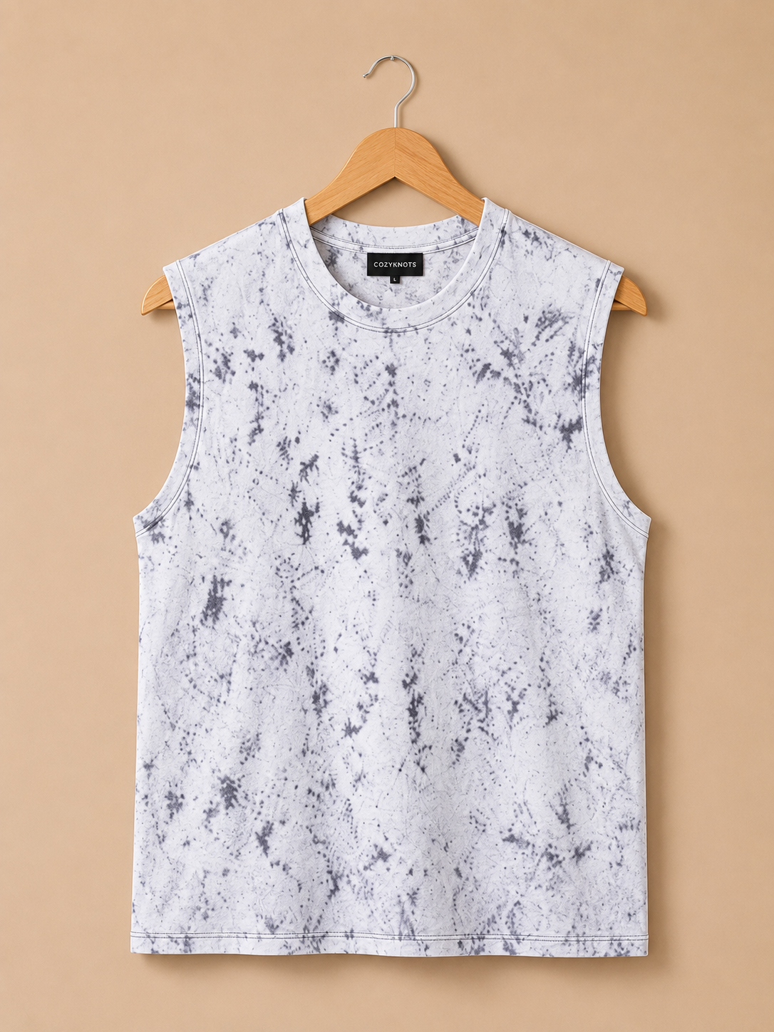 Acid Washed Vest - White